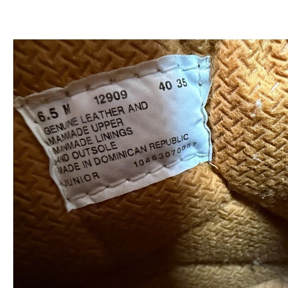 Timberland‎ 6-Inch Premium Waterproof Boots Junior 6.5 Wheat Leather Classic Lug